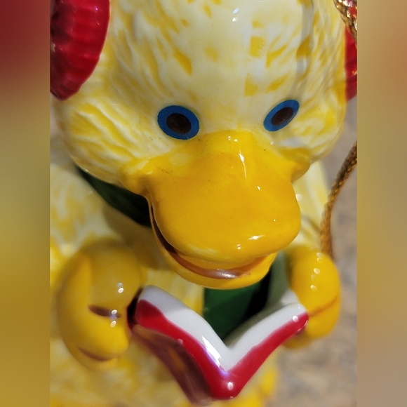 Vintage Ceramic Christmas Duck Ornament by Cheryl Johnson and Hamilton Gifts 3.5 - Picture 2 of 6